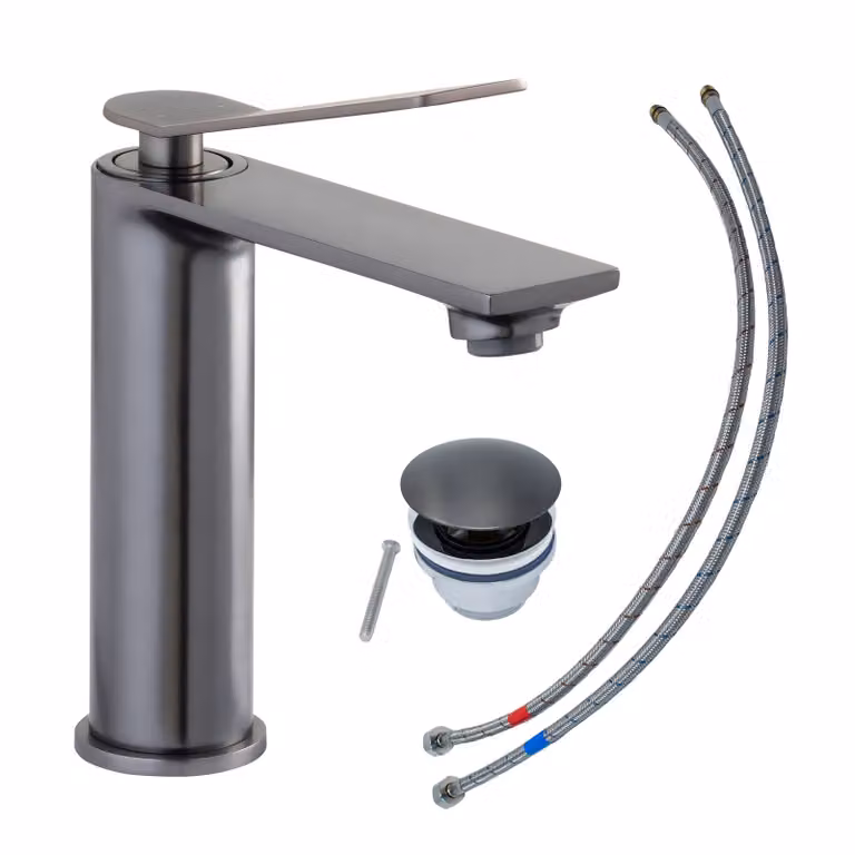 Miscelatore per lavabo SCHÖNER WOHNEN collezione VIOLA M, industriale, rubinetto adatto ai lavabi a parete del vostro bagno