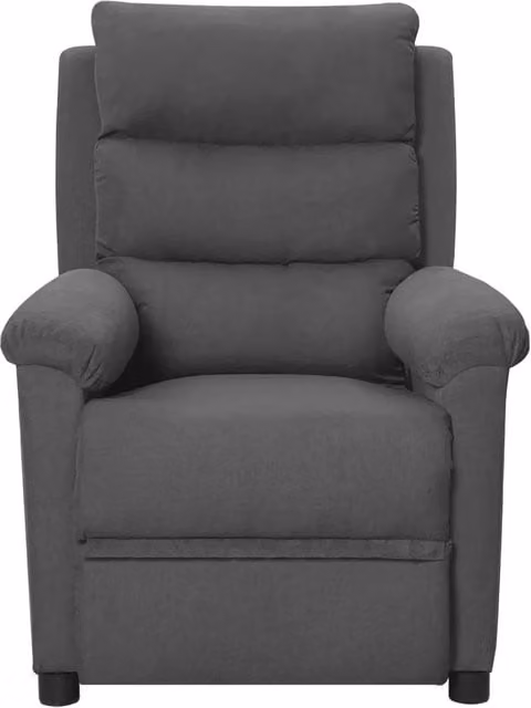 Poltrona | Sedia Relax Reclinabile in Tessuto Grigio Scuro