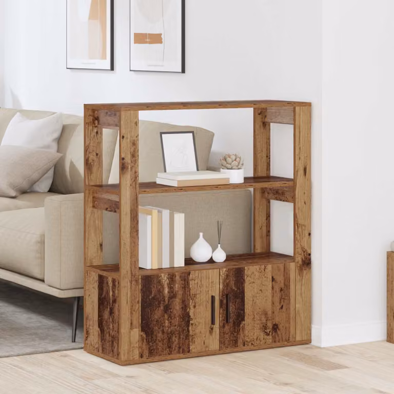 vidaXL Credenza in legno ingegnerizzato color marrone L: 80 cm, P: 30 cm, H: 90 cm