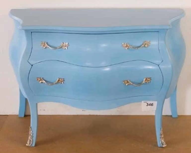 Casa Padrino Cassettone barocco azzurro 120 x 85 x 55 cm - Mobili barocchi
