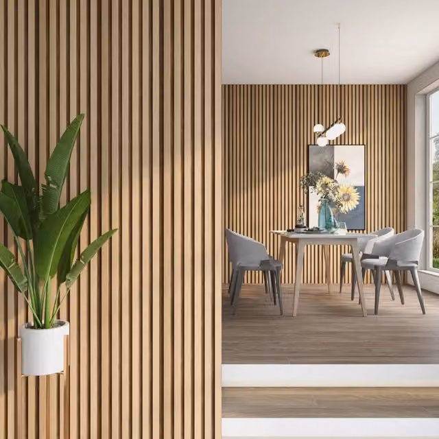 Set Borger di 20 Pannelli Murali 3D NEU.HOLZ con Effetto Rovere Chiaro in Polistirene, Colore Beige e Marrone – 1