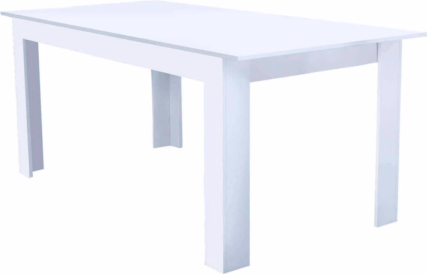 Milani Home - tavolo da pranzo allungabile 160/200 x 90 cm, bianco, per cucina e soggiorno