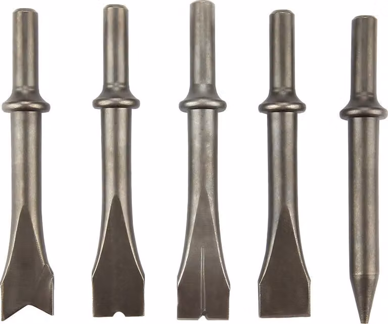 Set di scalpelli per martello pneumatico 5 pezzi Testa di bit pneumatico durevole per