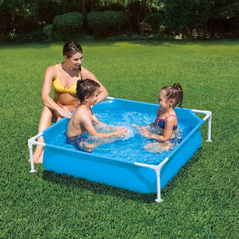 Summer Waves Piscina fuori terra Small Frame 122 x 122 x 30 cm, blu, capacità 405 L, set da 2 pezzi