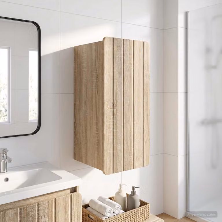 Armadio da bagno a muro vidaXL ZWOLLE Rovere Sonoma, L/P/H: 30 x 31 x 63 cm