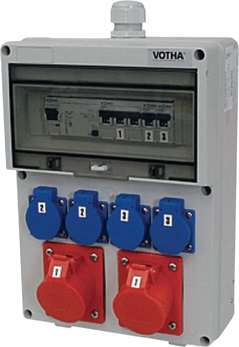 Quadro di distribuzione a parete in plastica attacco a vite M32 2xCEE 16 A,4x230V