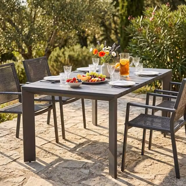 Tavolo da giardino in alluminio 200x100 cm - DONNY