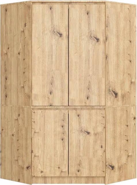 Armadio ad angolo AKORD S100 Quercia Artisan 100 cm 4 ante 100x50x180 cm