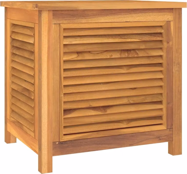Contenitore Giardino con Borsa 60x50x58cm Legno Massello Teak