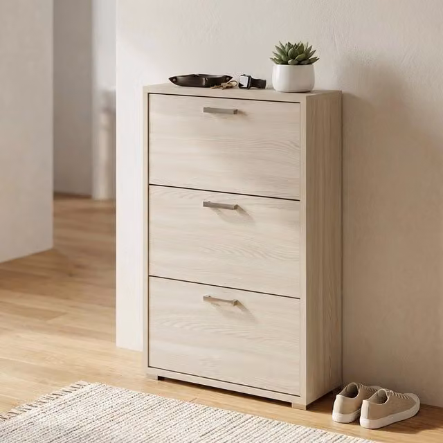 Scarpiera 3 ante a ribalta in Legno Composito cm 75 3x33x115 7 - WILLIS