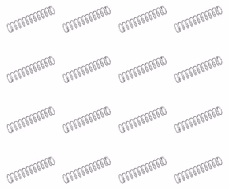 50 molle a compression in acciaio inossidabile 304, dimensioni 0,2 x 2 x 5 mm, colore argento
