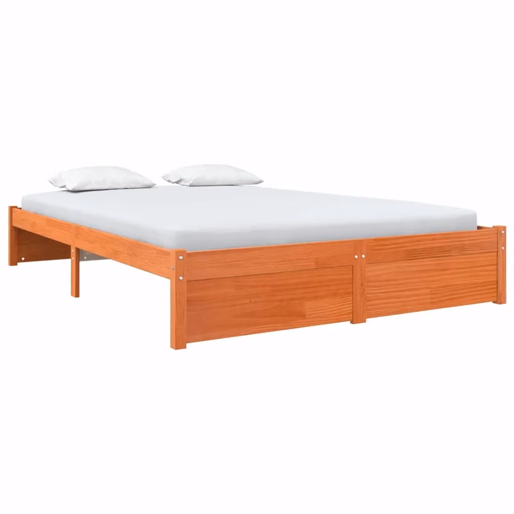 Struttura letto in legno di pino marrone cerato vidaXL L/P/H: 140 x 200 x 86 cm – 2