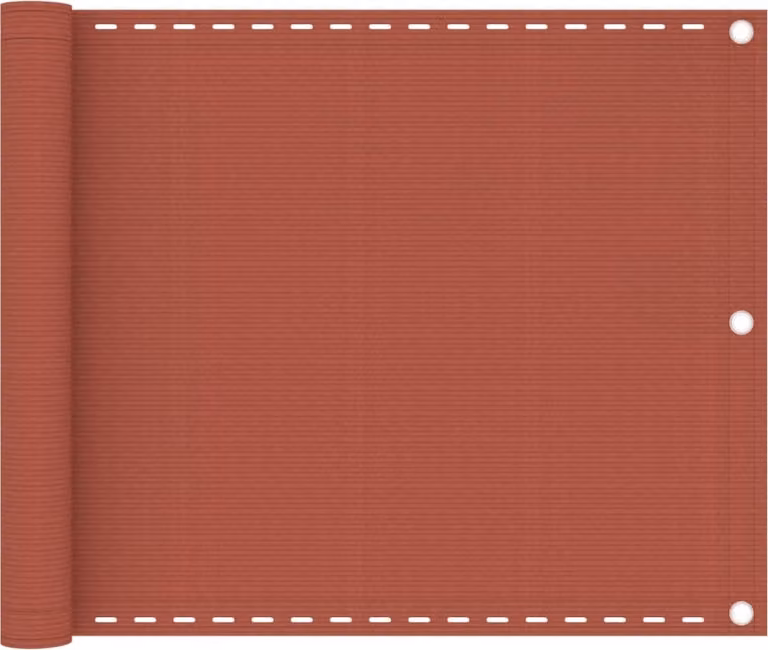The Living Store Schermo privacy per balcone rosso terracotta 75x600 cm HDPE
