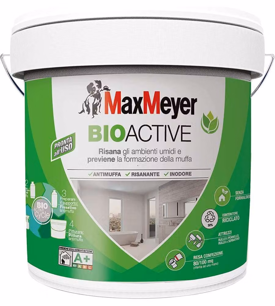 MaxMeyer Pittura Antimuffa Bioactive - Bianco - 10L