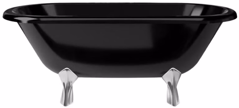 Casa Padrino Vasca da bagno Art Nouveau nero / argento 170 cm - Vasca da bagno freestanding in stile retrò