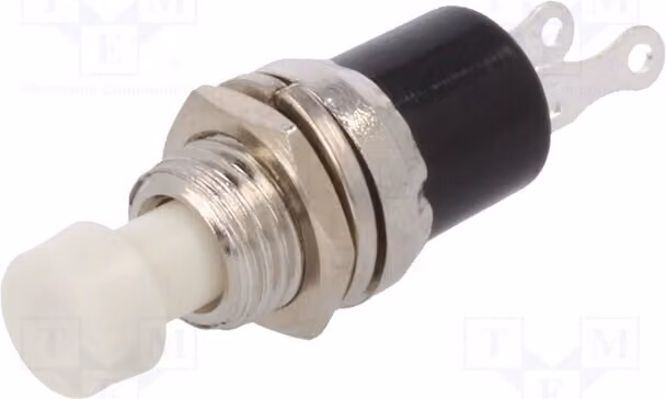 2 interruttori a pulsante, posizione 2, modello PS10BWH, interruttore a scatto OFF-(ON), 1A/250VAC