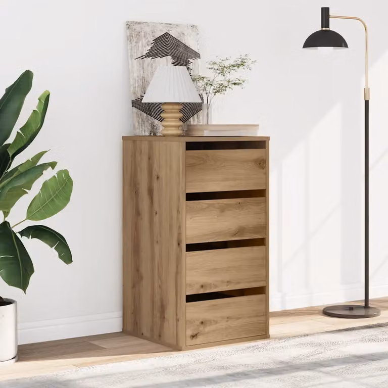 Cassettiera Angolare vidaXL in Rovere Artigianale Marrone, L 40 cm x P 41 cm x H 76 cm
