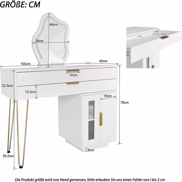 Toilette moderna estensibile LED - Xylo - 100x40x78cm