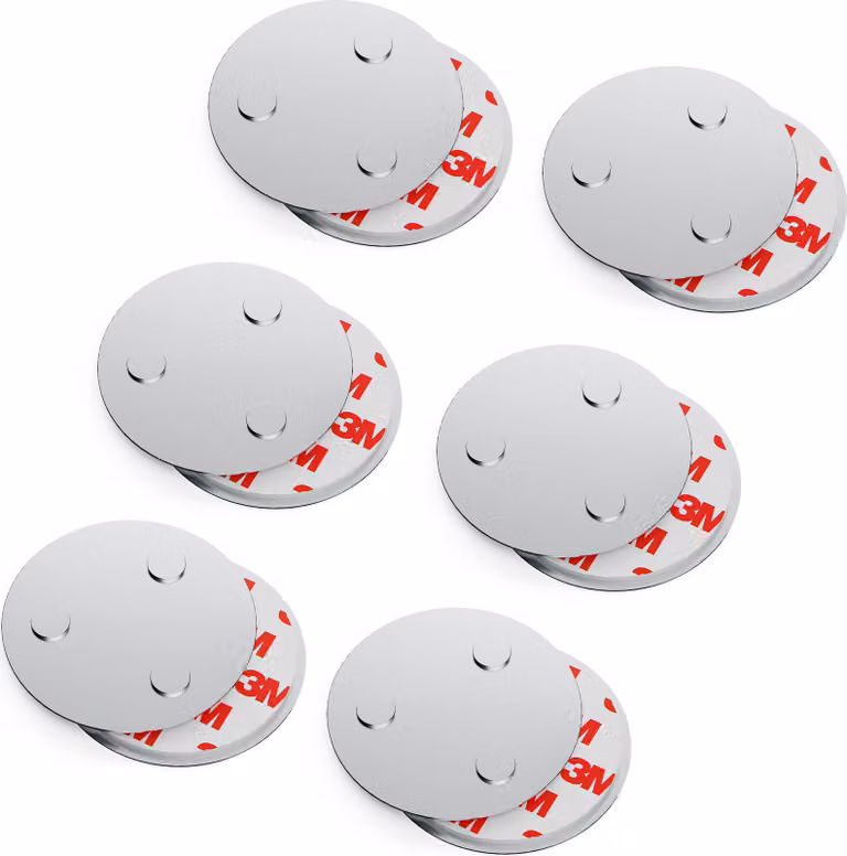 supporto magnetico conecto, fissaggio magnetico forte, applicabile universalmente, magnetico e con foro, adatto per dispositivi di allarme fumo, 60mm, set di 6