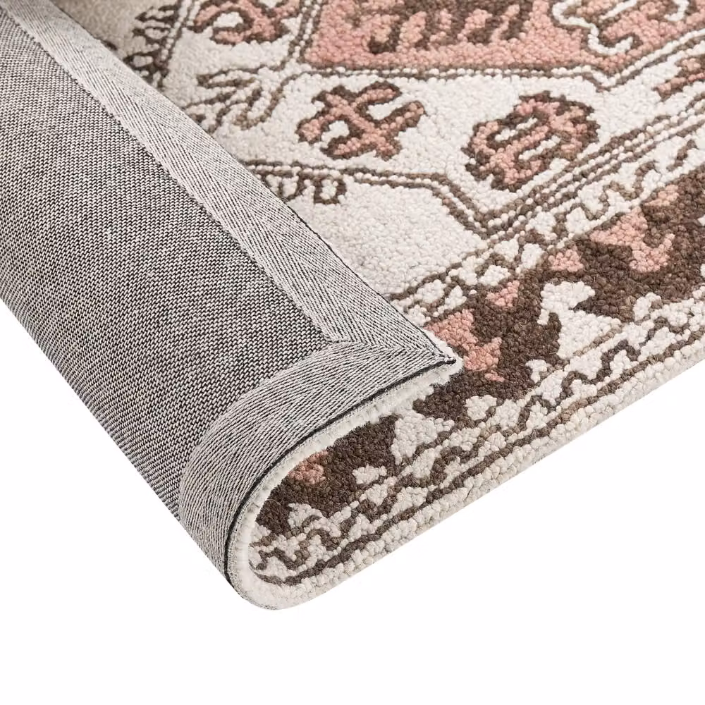 Tappeto Beliani in lana fatto a mano con motivo geometrico orientale boho multicolore L: 160 cm, P: 230 cm – 2