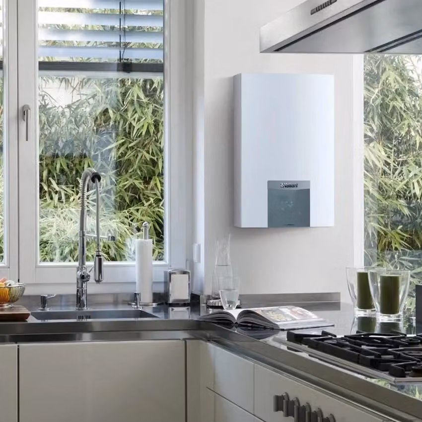 Scaldabagno Vaillant Turbomag Plus 17/1-5 RT CS GPL bianco a parete – 2