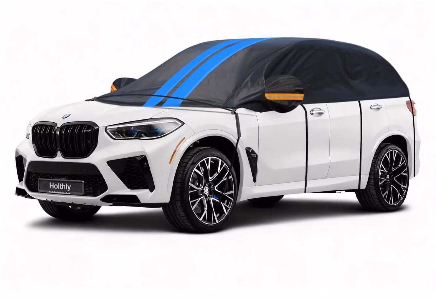 Copertura impermeabile e traspirante per auto e SUV, adatta per garage parziali, protegge da neve, pioggia e polvere, colore nero, dimensioni fino a 460 cm