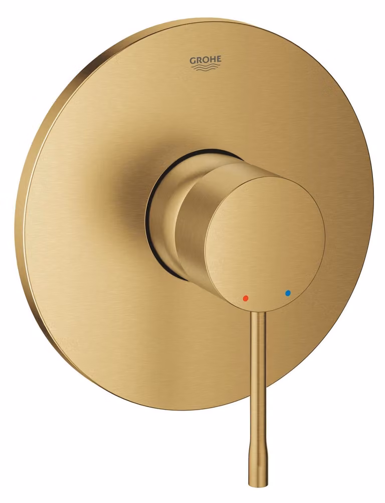 Miscelatore monocomando da incasso, finitura oro spazzolato, cartuccia da 46 mm