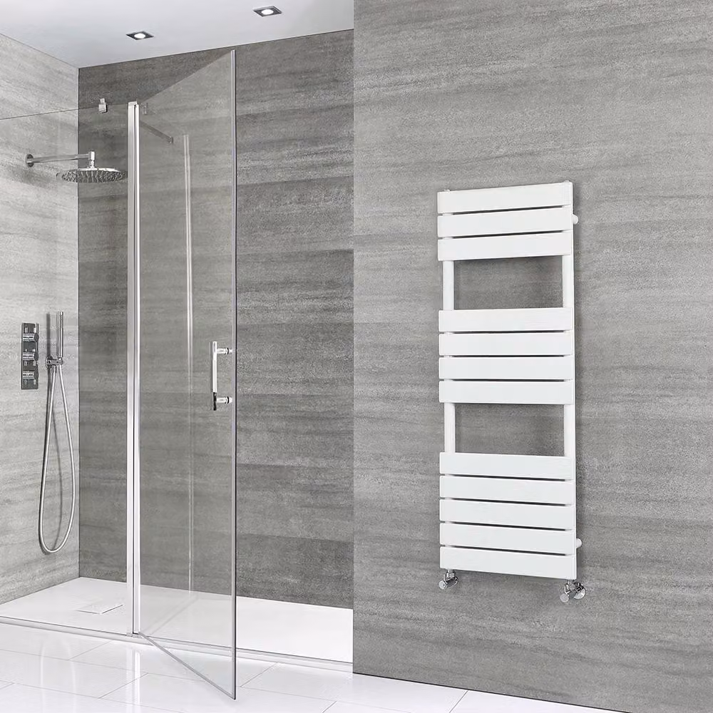 Scaldasalviette Design Bianco 1200x450mm - Termoarredo Bagno - Stile Moderno - Lustro