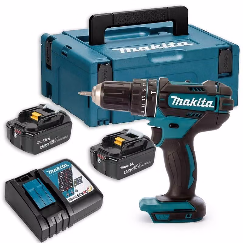 Trapano a percussione 18V LXT (2x4,0 Ah) in MAKPAC - MAKITA DHP482RMJ