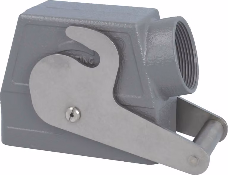 HARTING Han 16B Contenitore tubolare alto, 1xPG29 uscita cavi laterale, con 1 staffa centrale Vite PG29 Area di serraggio