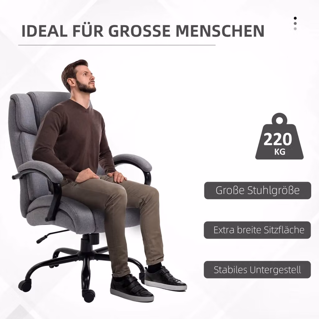 Sedia da ufficio ergonomica moderna con braccioli e rotazione a 360 gradi, colore grigio – 2