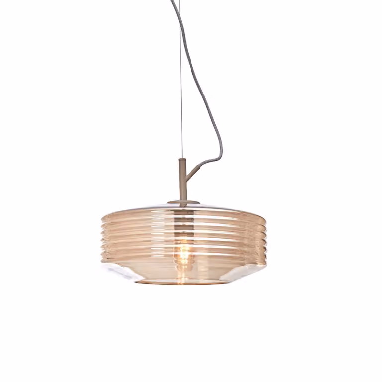 si tratta di RoMi - Lampada a sospensione Verona - Marrone - Ø35cm Lampada a sospensione - Lampada da tavolo - Lampada da soggiorno - Lampada da camera da letto - Soggiorno