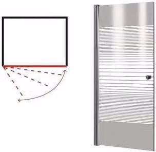BOX DOCCIA PARETE DOCCIA PORTA BRIXO CICOGNA CM.80X185H