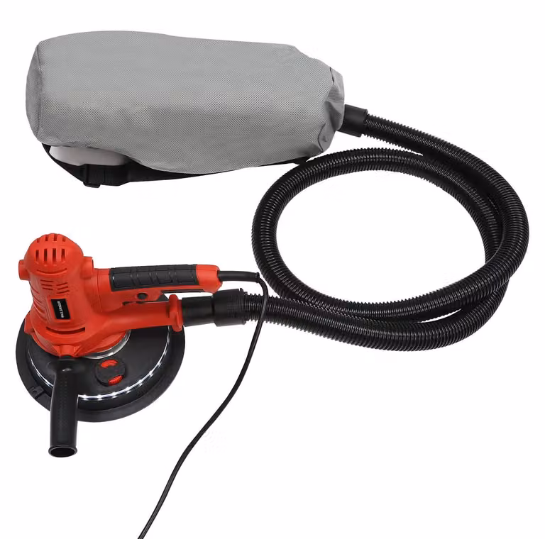 Levigatrice per cartongesso elettrica - 800 W - Velocità regolabile - 220 V - Sacchetto raccoglipolvere - Colore: rosso
