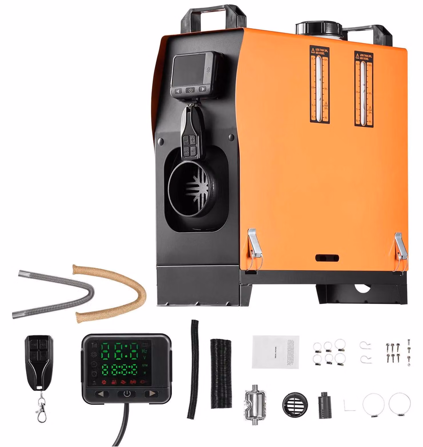 Riscaldatore ad aria diesel, riscaldamento efficiente, funzionamento tramite telecomando, 8 kW, NUOVO