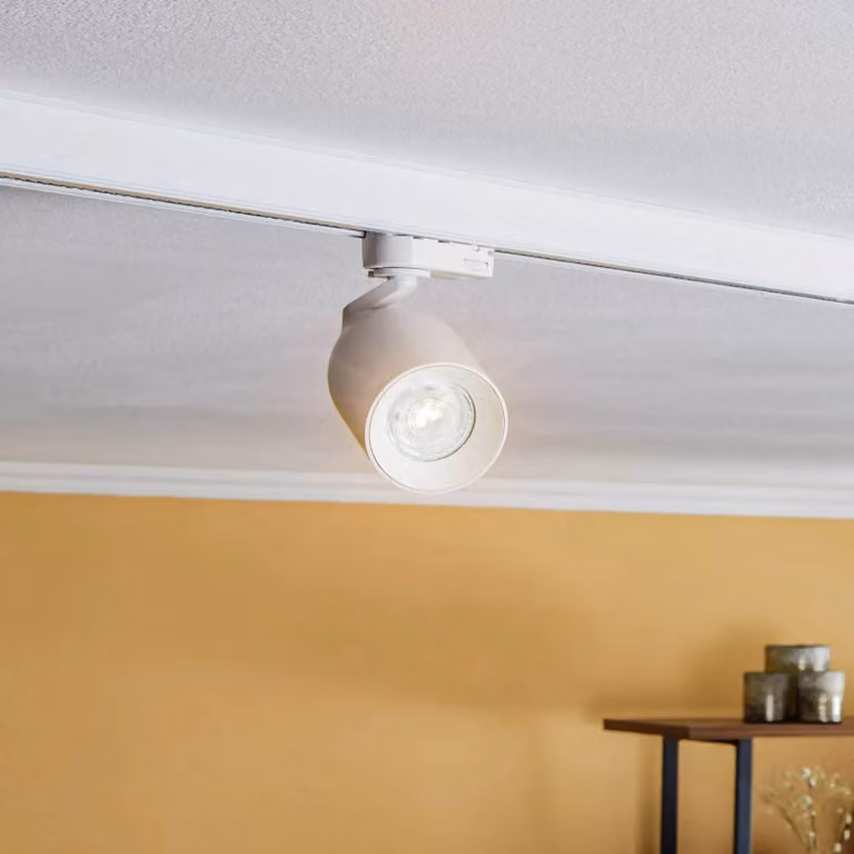 Faretto su binario Arcchio Brinja, bianco, Ø 6,5 cm, GU10 a 3 fasi Brinja Arcchio, dimmerabile, Bianco / Opale, Corridoio, Alluminio, Moderno