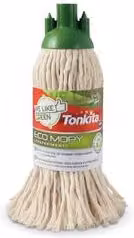 Ricambio mocio Eco Mopy Tonkita WE LIKE GREEN TK6756R in cotone verde e bianco