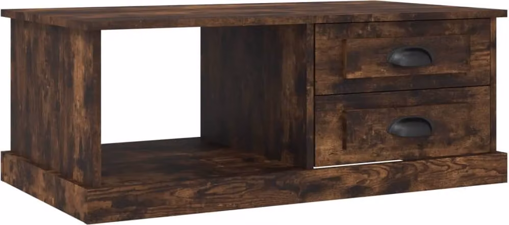 Tavolino da Salotto Rovere Fumo 90x50x35 cm Legno Multistrato