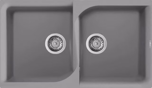 Lavello EGO 450 86X50 2 vasche CEMENTO 48