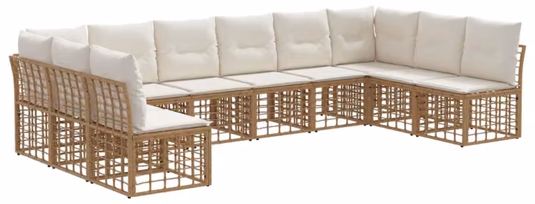 Set di divani da esterno Naturale Poliestere