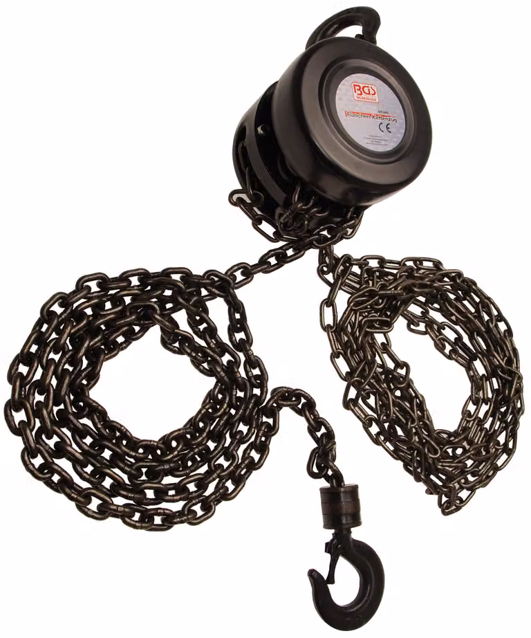 Paranco a catena per bottiglie BGS Altezza di sollevamento 2,5 m 2 t - 3484