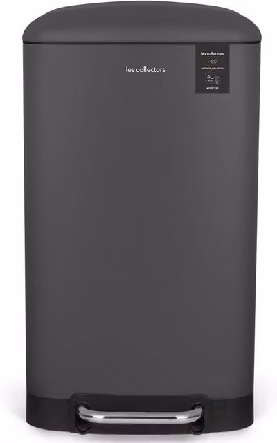 Emiciclo per cucina con pedale - 40 litri - coperchio silenzioso - grigio antracite