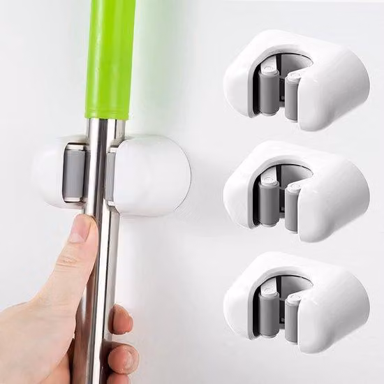 Supporti da parete in plastica - Per casa, cucina, bagno, garage, illuminazione esterna - Bianchi - 4 pezzi