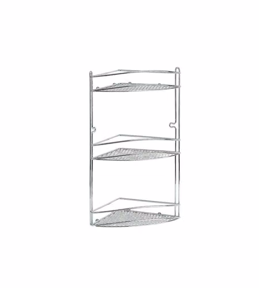 Mensola Bagno Cromo Star Angolare 21X21 H.46 Artex