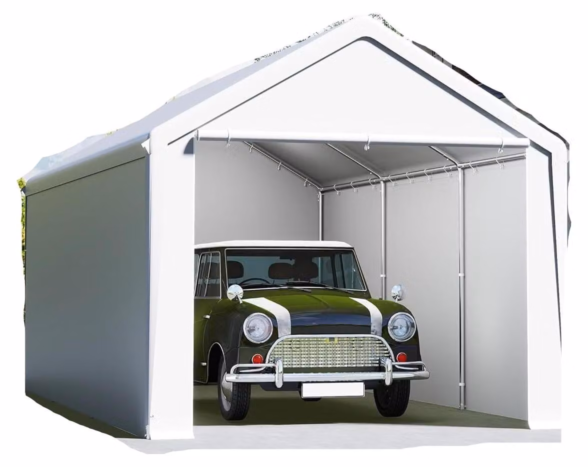 Copertura per auto - Telo copriauto - Tenda per garage - Telo per giardino - Tenda per deposito - Dimensioni 3x6 metri - Tessuto in polietilene resistente