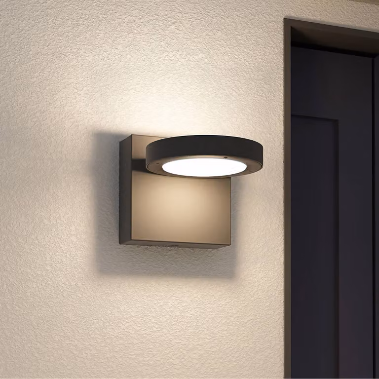 Applique da esterni a LED Belna Lucande, Nero, Alluminio, Moderno, Applique LED da esterni