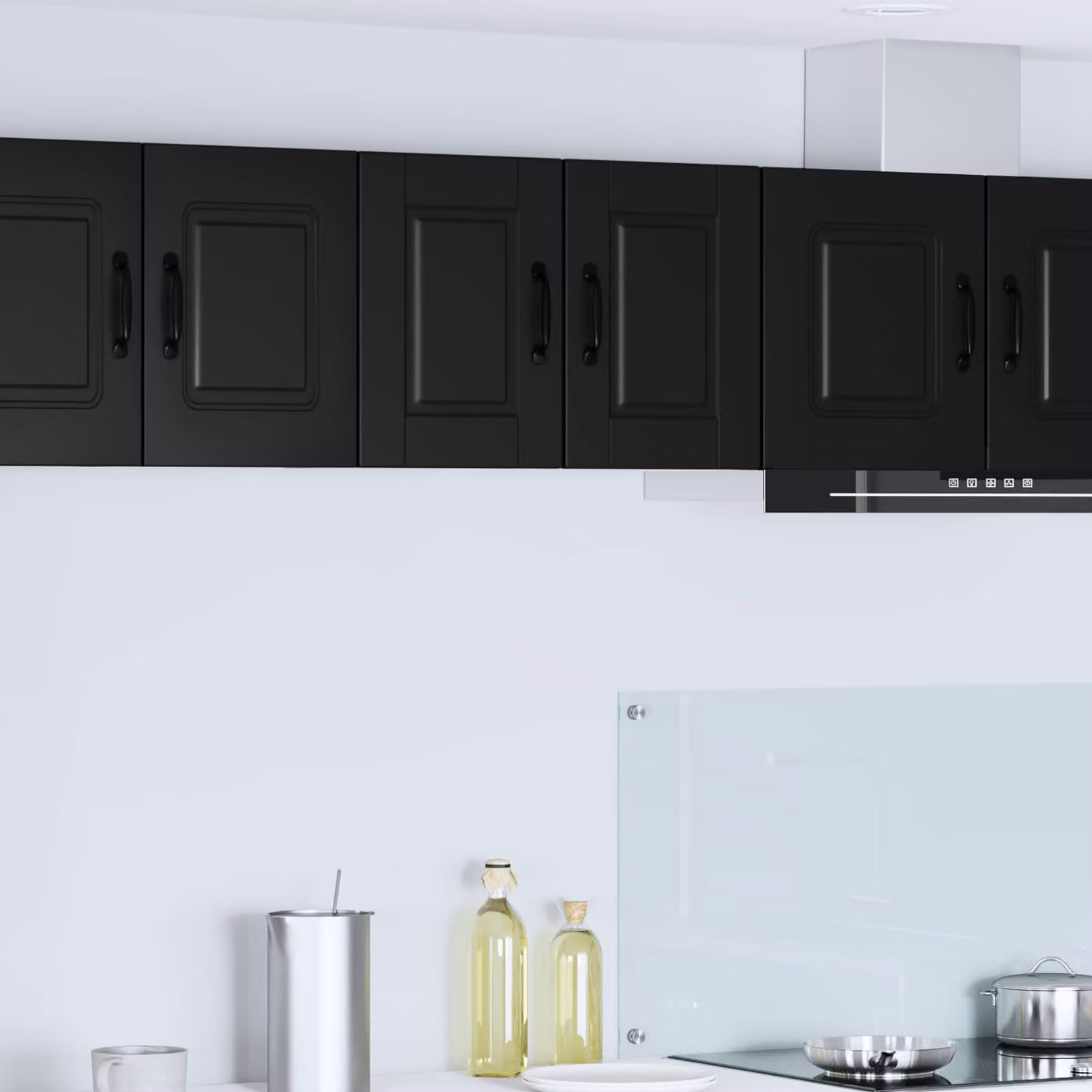 Armadietto a muro moderno vidaXL PORTO nero con ante a battente e ripiani interni L/P/H: 30 x 31 x 40 cm