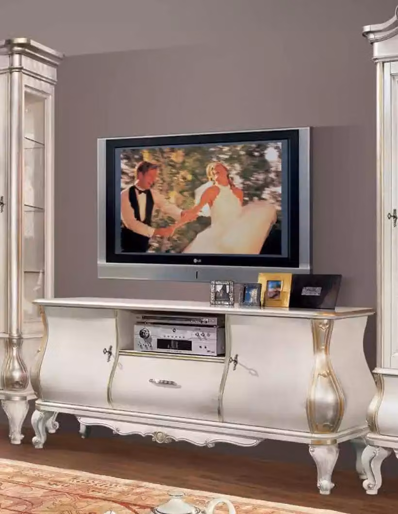 Klassischer TV-Ständer Luxus Designer Sideboard Wohnzimme Holz Möbel