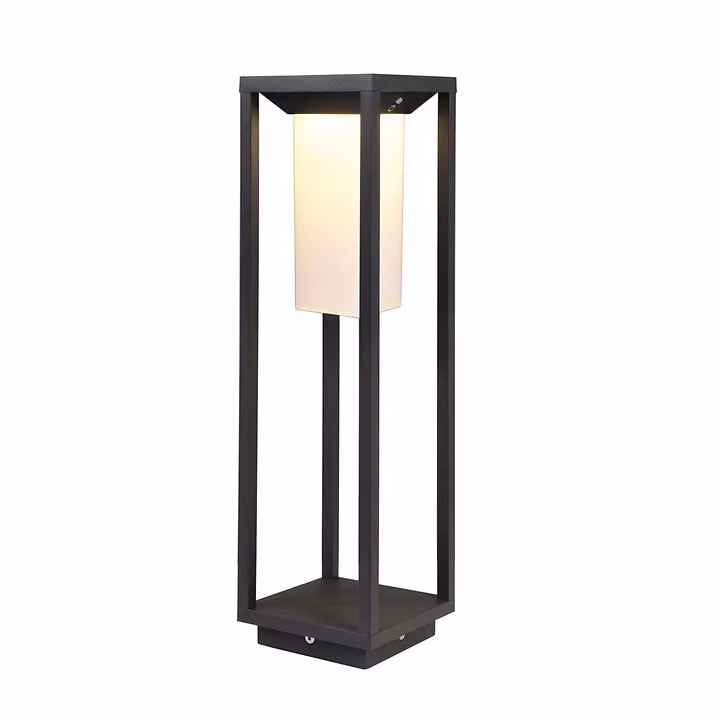 Lampada da terra a LED Samas Solar 500 2,2W 830 grigio scuro sensore crepuscolare