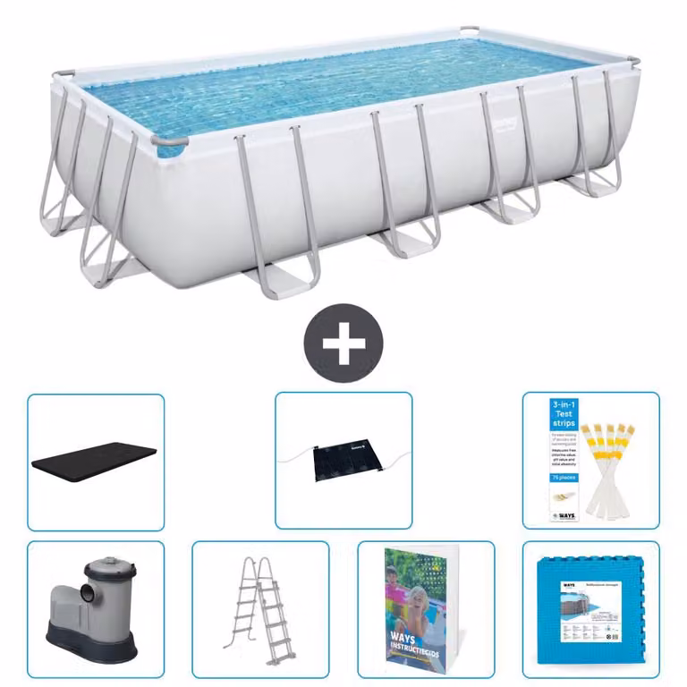Bestway Power Steel, piscina rettangolare - 549x274x122 cm - 6 pezzi, modello S621